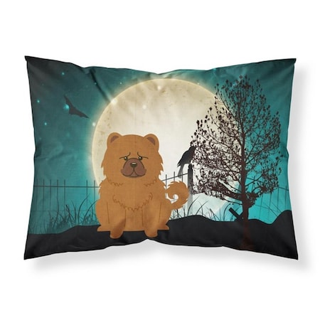 Micasa Halloween Scary Chow Chow Red Fabric Standard Pillowcase, 20.5 x 0.25 x 30 in. MI219388